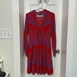 Long Sleeve Pleated Modcloth Dress